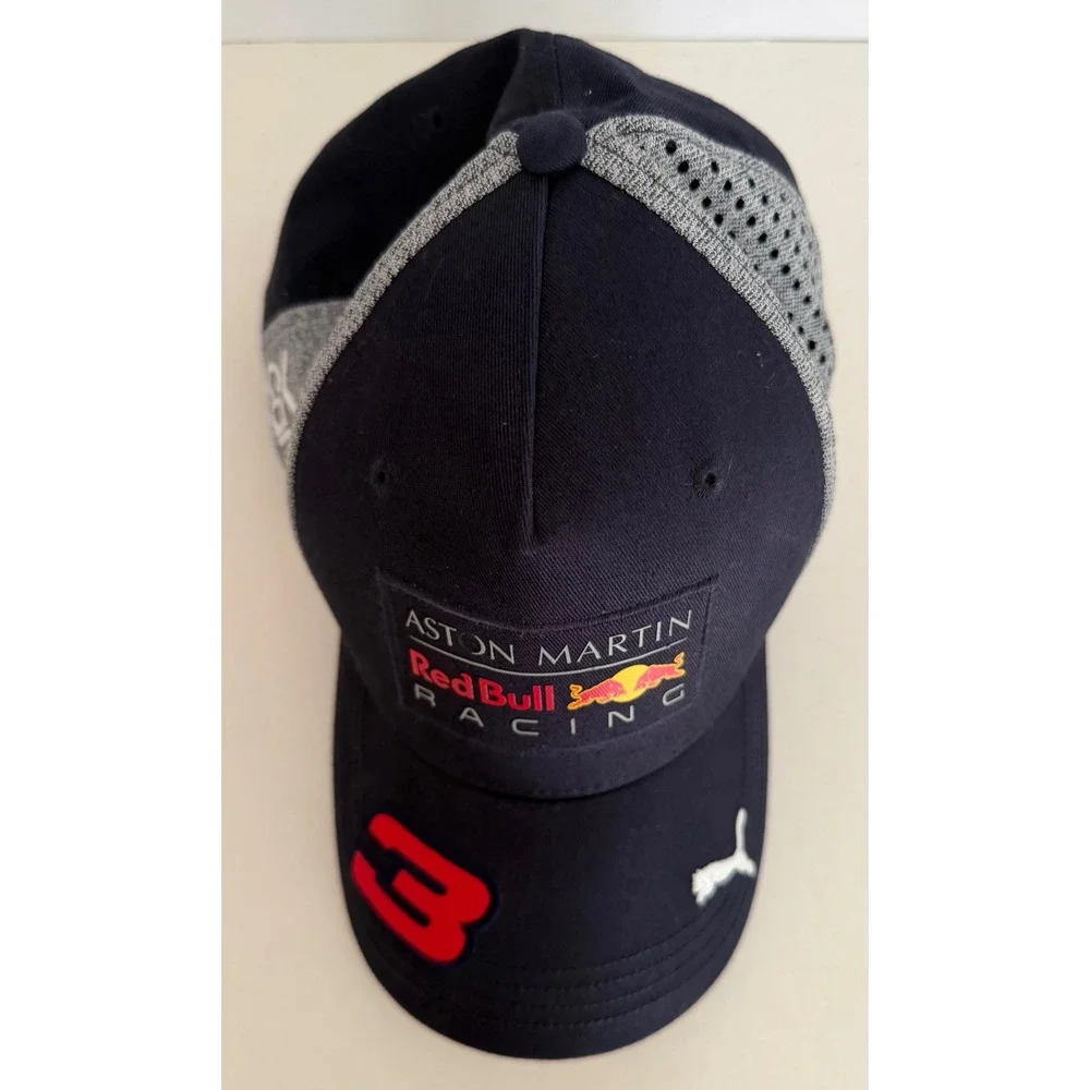 Puma Aston Martin Red Bull Racing Daniel Ricciardo 3 Hat Navy Blue Snapback Cap